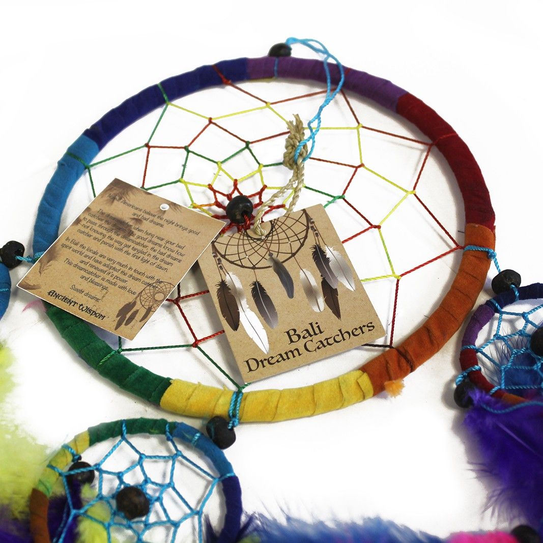 Bali Dreamcatcher - Small Heart - Black/White/Red